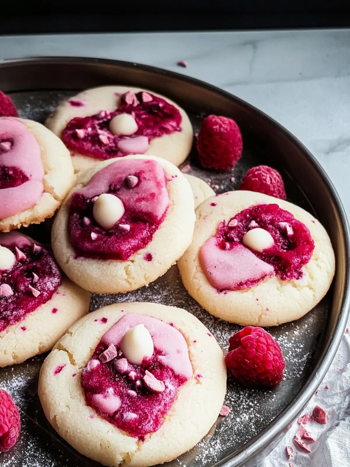 Raspberry White Chocolate Sugar Cookies