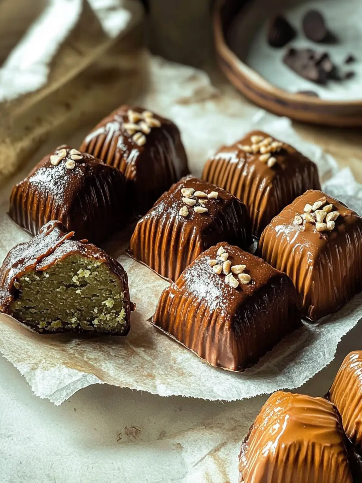 Kuih Bahulu with Chocolate