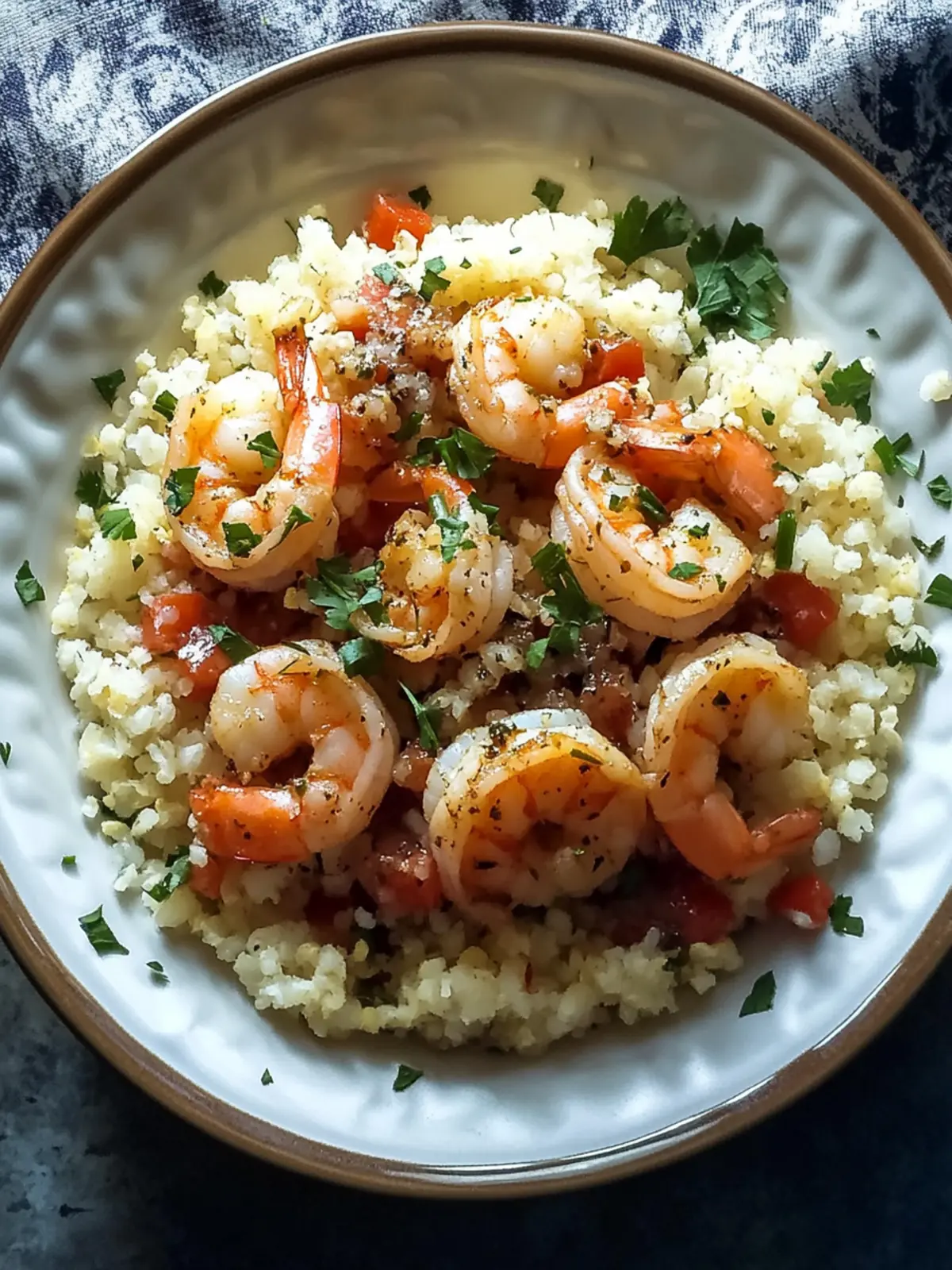 Garlic Shrimp And Cauliflower Rice