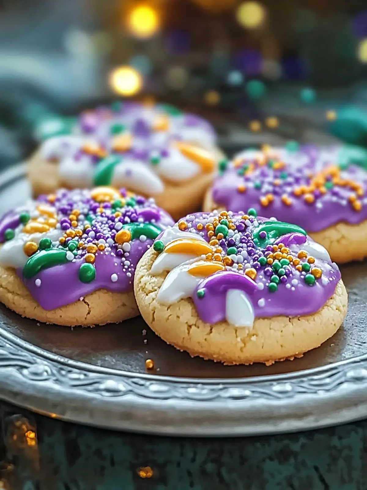 Mardi Gras King Cake Cookies
