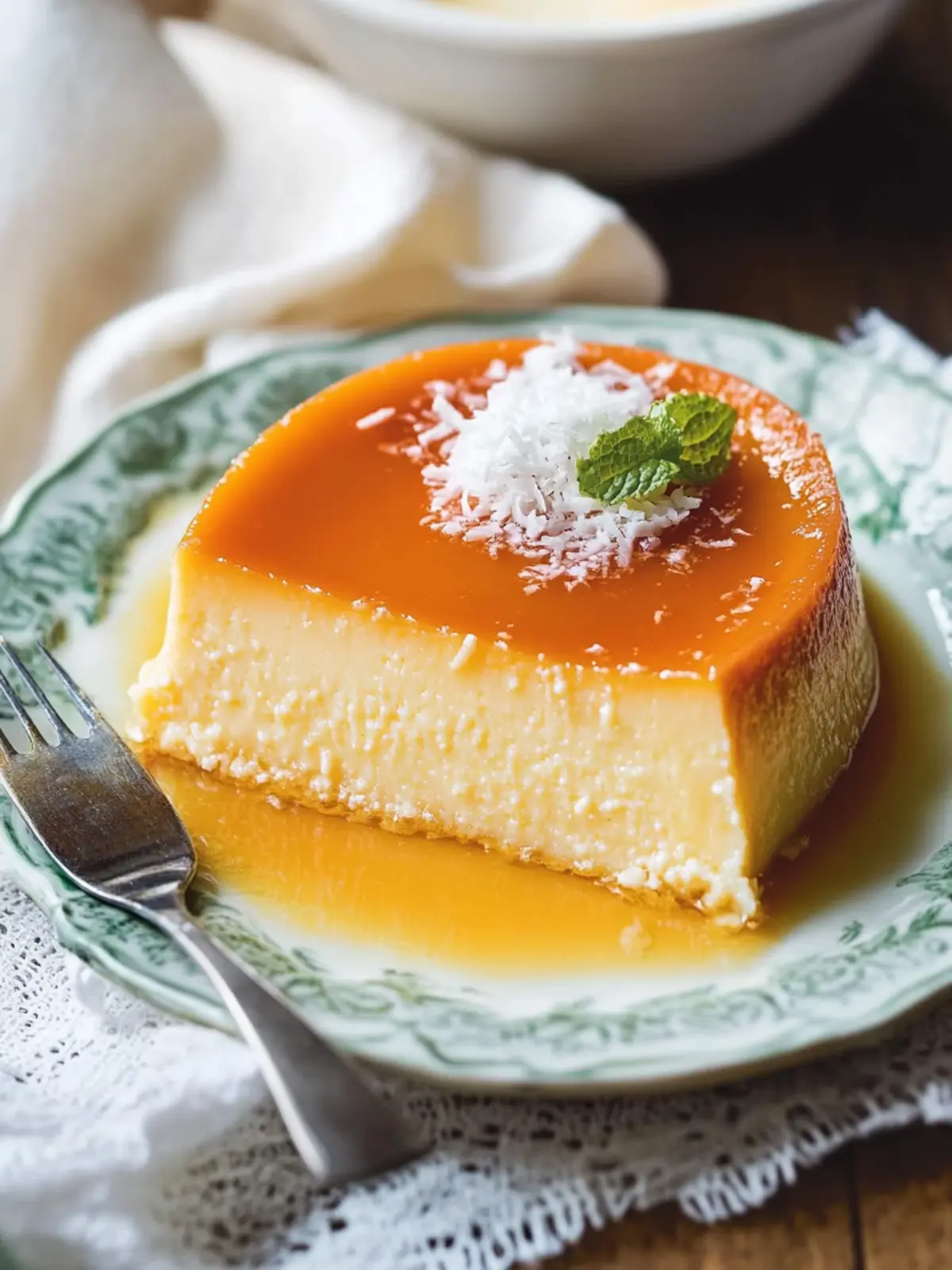 French Antilles Coconut Flan