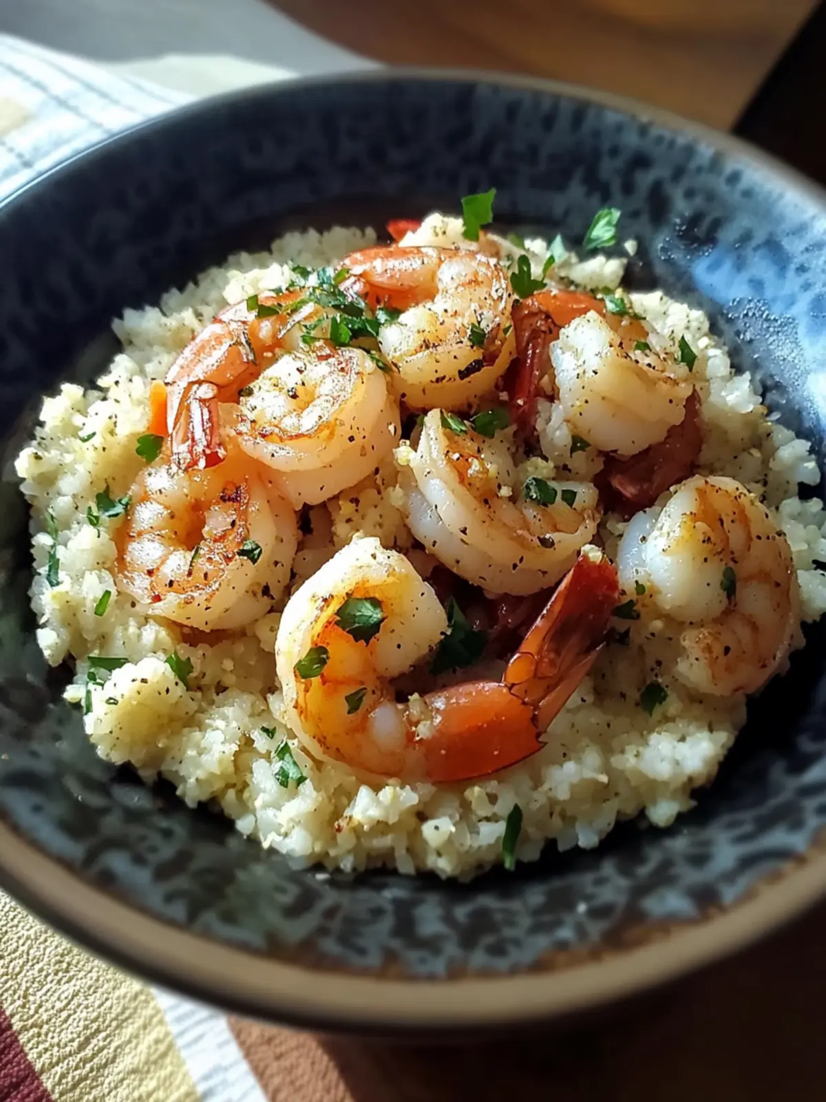 Garlic Shrimp And Cauliflower Rice