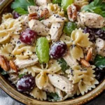 Chicken Grape Pasta Salad with Poppy Seed