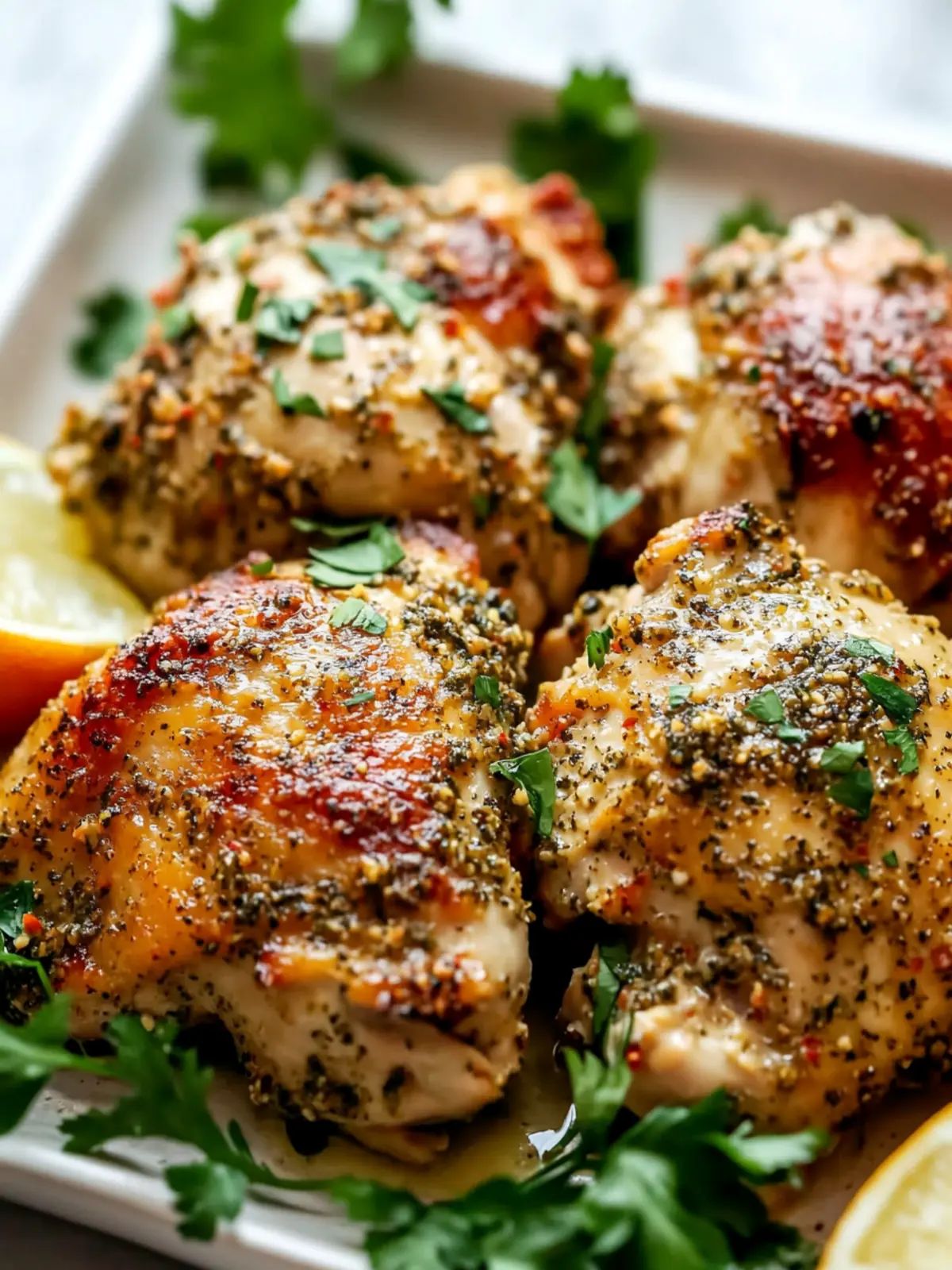 Baked Za'atar Chicken Thighs with Tahini