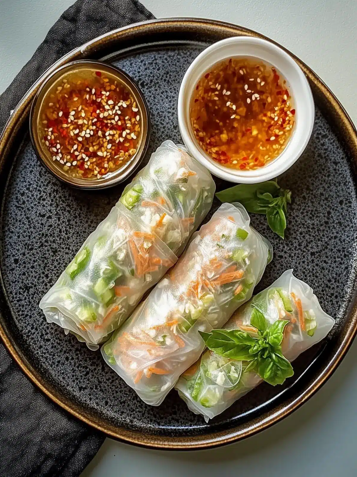 Air Fryer Rice Paper Noodle Rolls