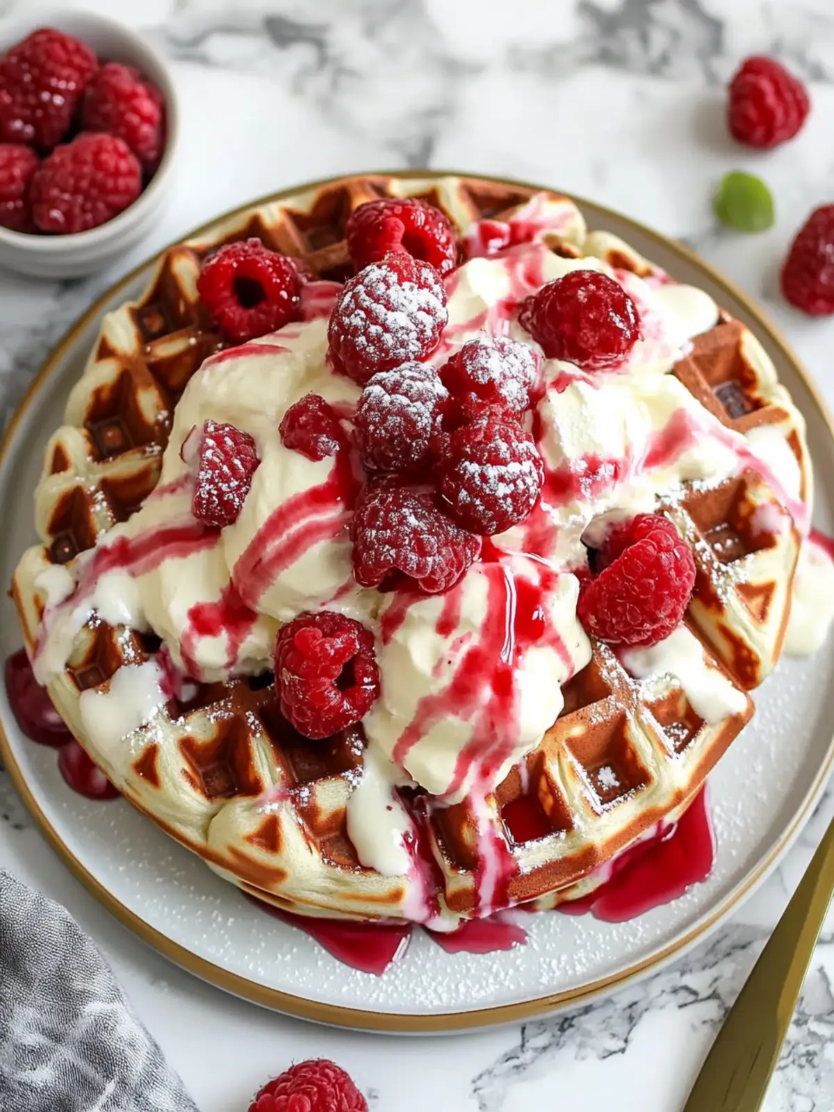 Red Velvet Marble Waffles