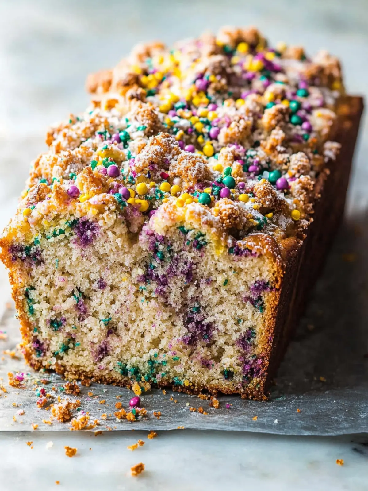 Mardi Gras Streusel Bread