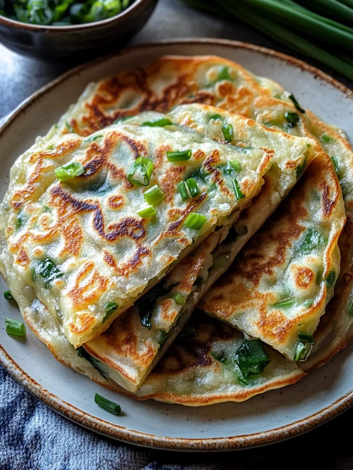 Authentic Chinese Scallion Pancakes