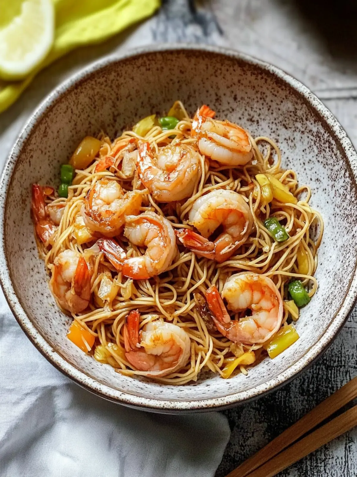 Singapore Noodles with Shrimp