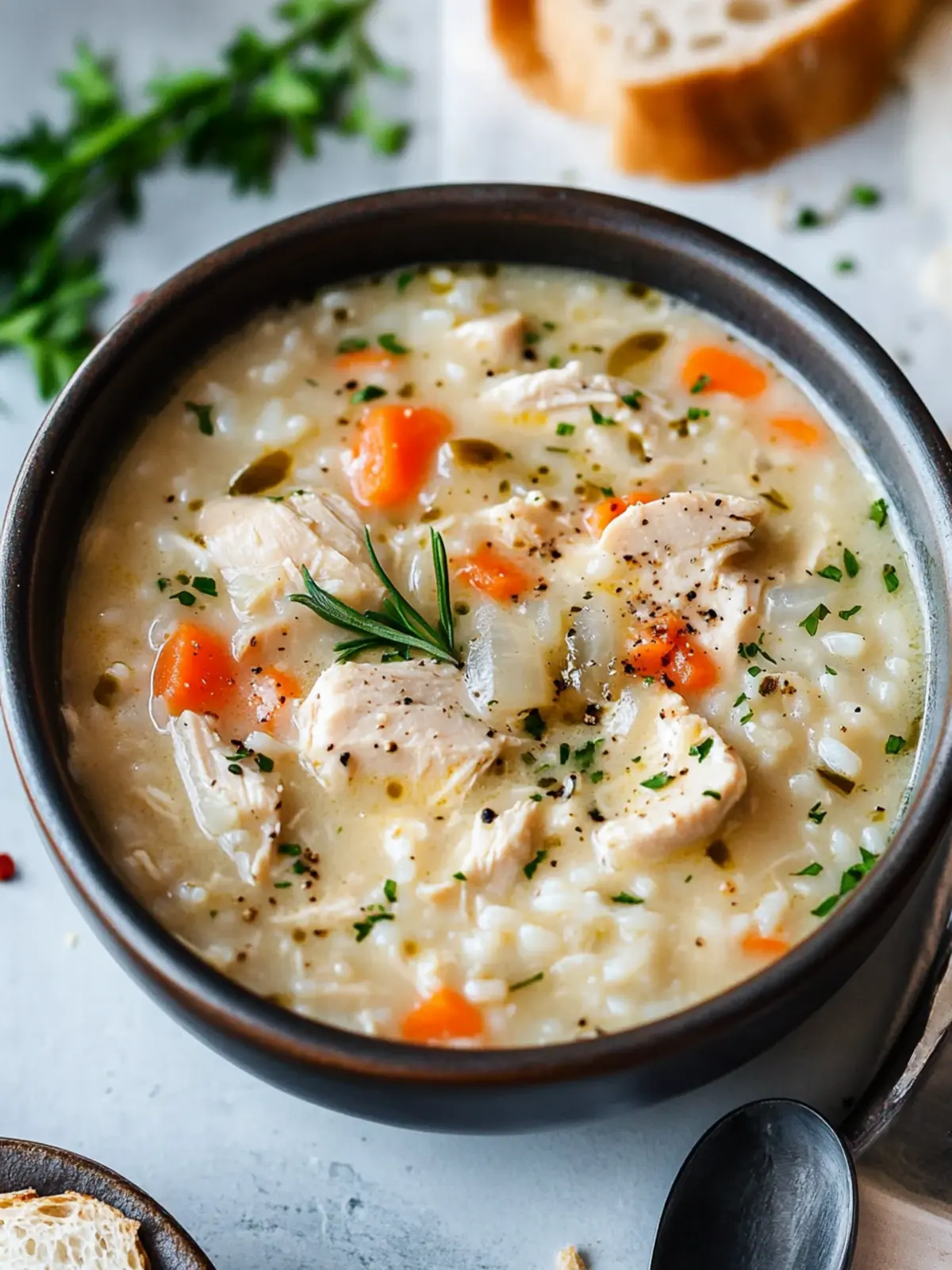 Creamy Chicken and Rice Soup