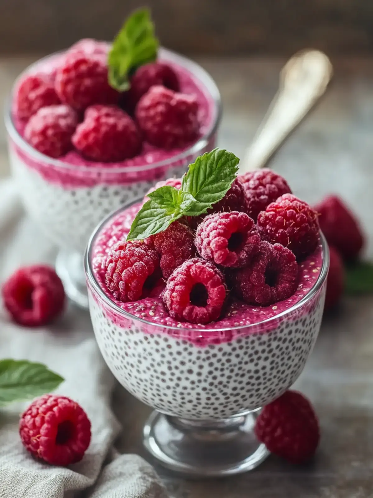 Vanilla Raspberry Chia Pudding