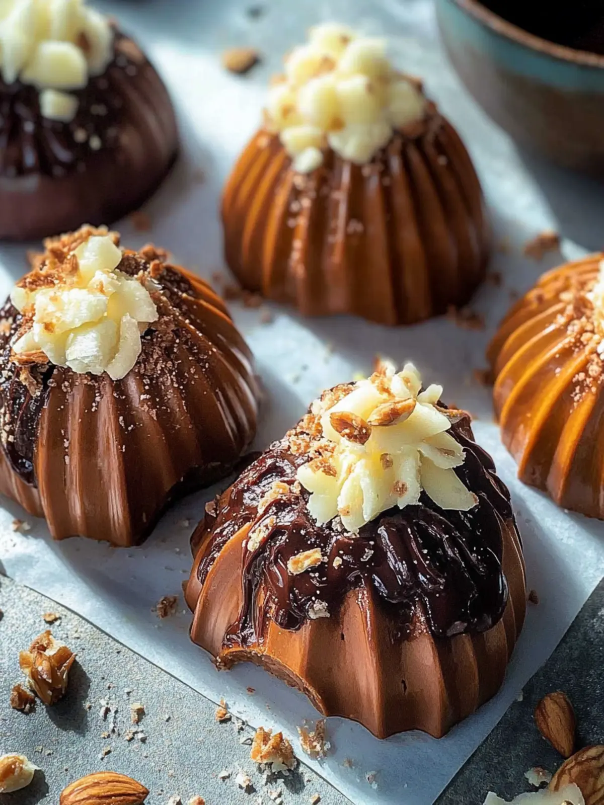 Kuih Bahulu with Chocolate