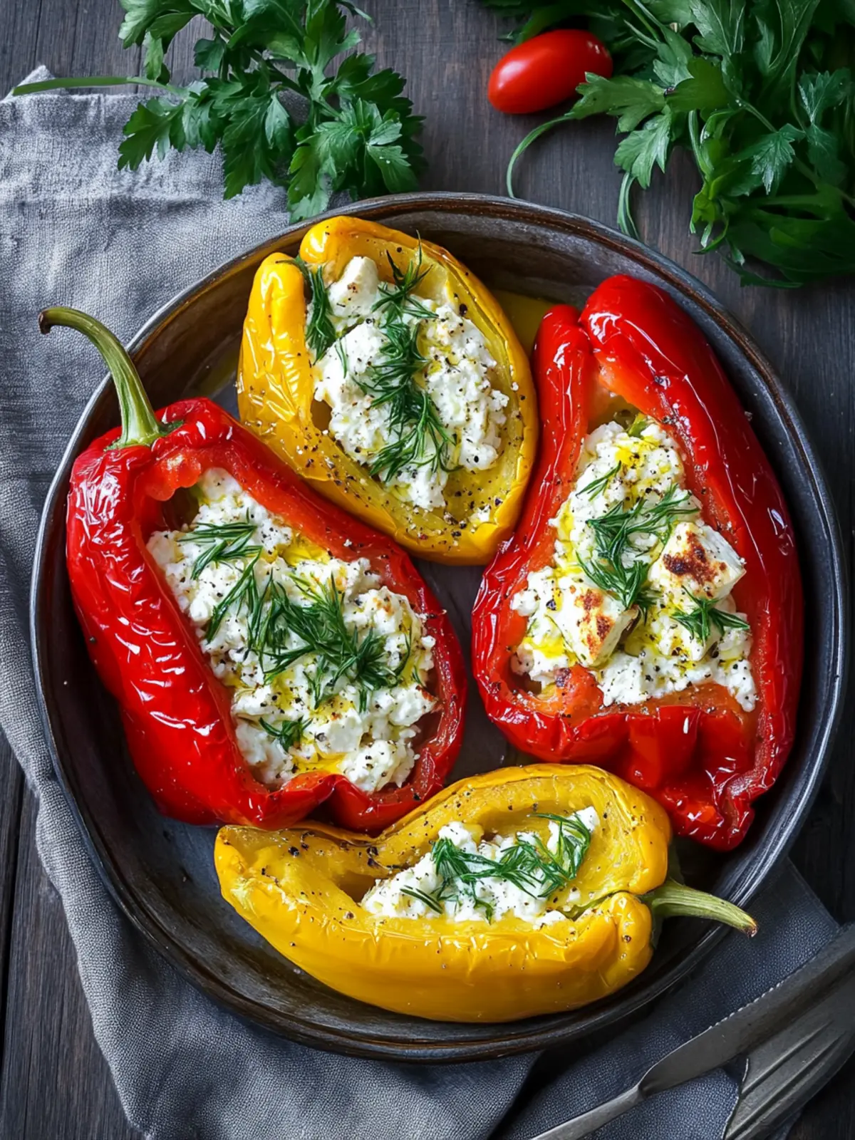 Feta Stuffed Peppers