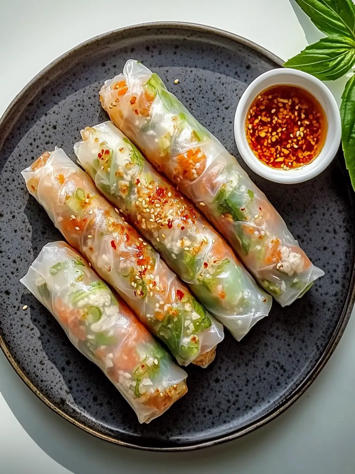 Air Fryer Rice Paper Noodle Rolls