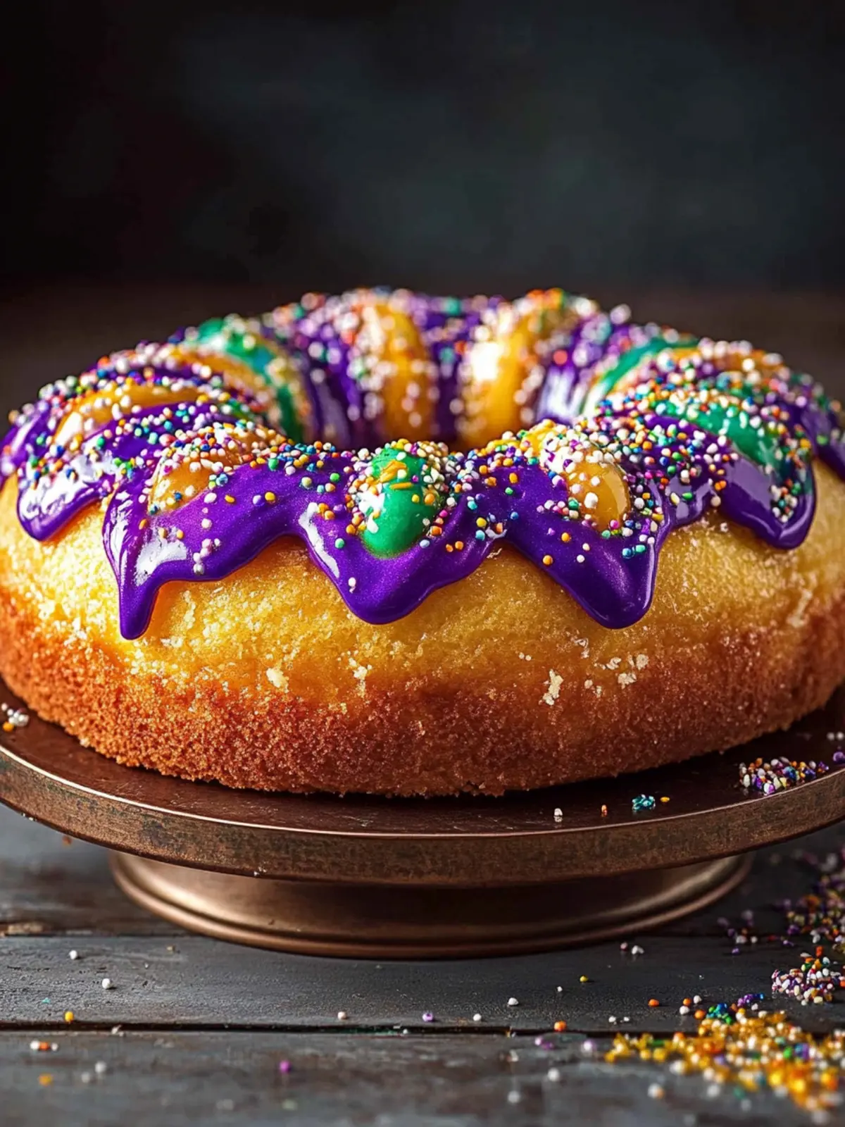 Classic Mardi Gras King Cake
