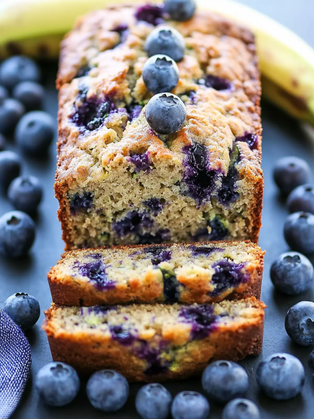 Blueberry Banana Zucchini Bread