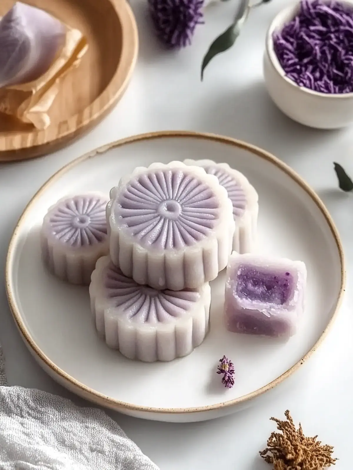 Irresistible Taro Snow Skin Mooncakes: A Delicious Vegan Treat