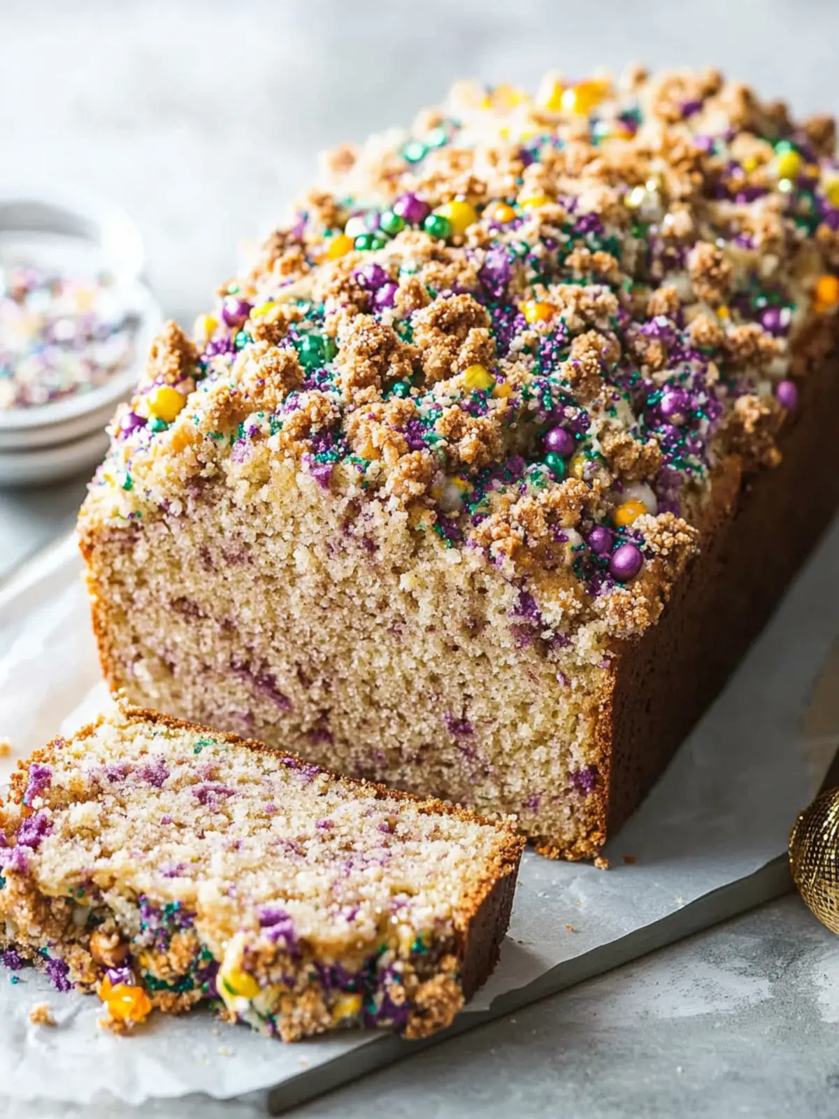 Mardi Gras Streusel Bread