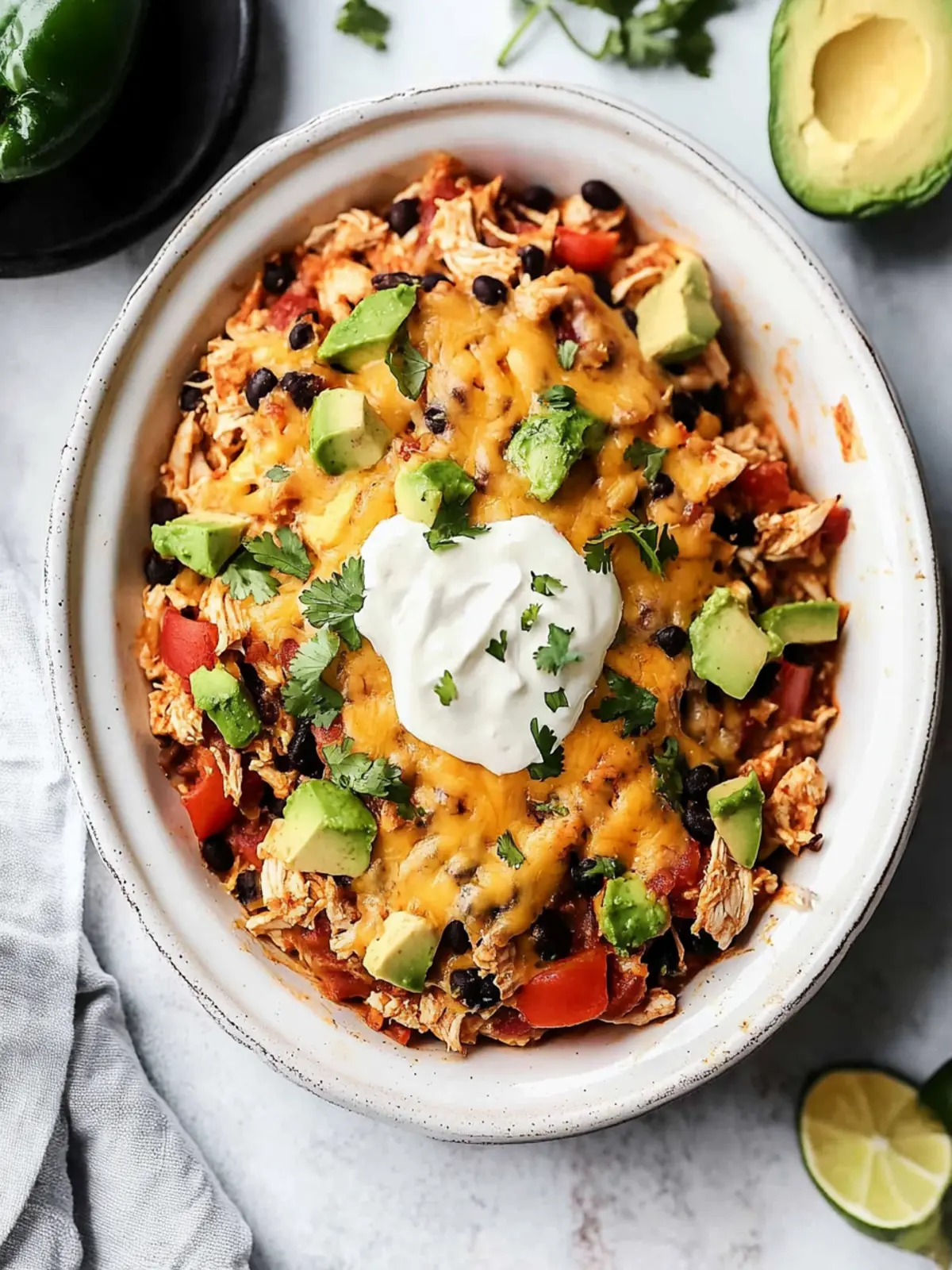 Baked Chicken Burrito Casserole