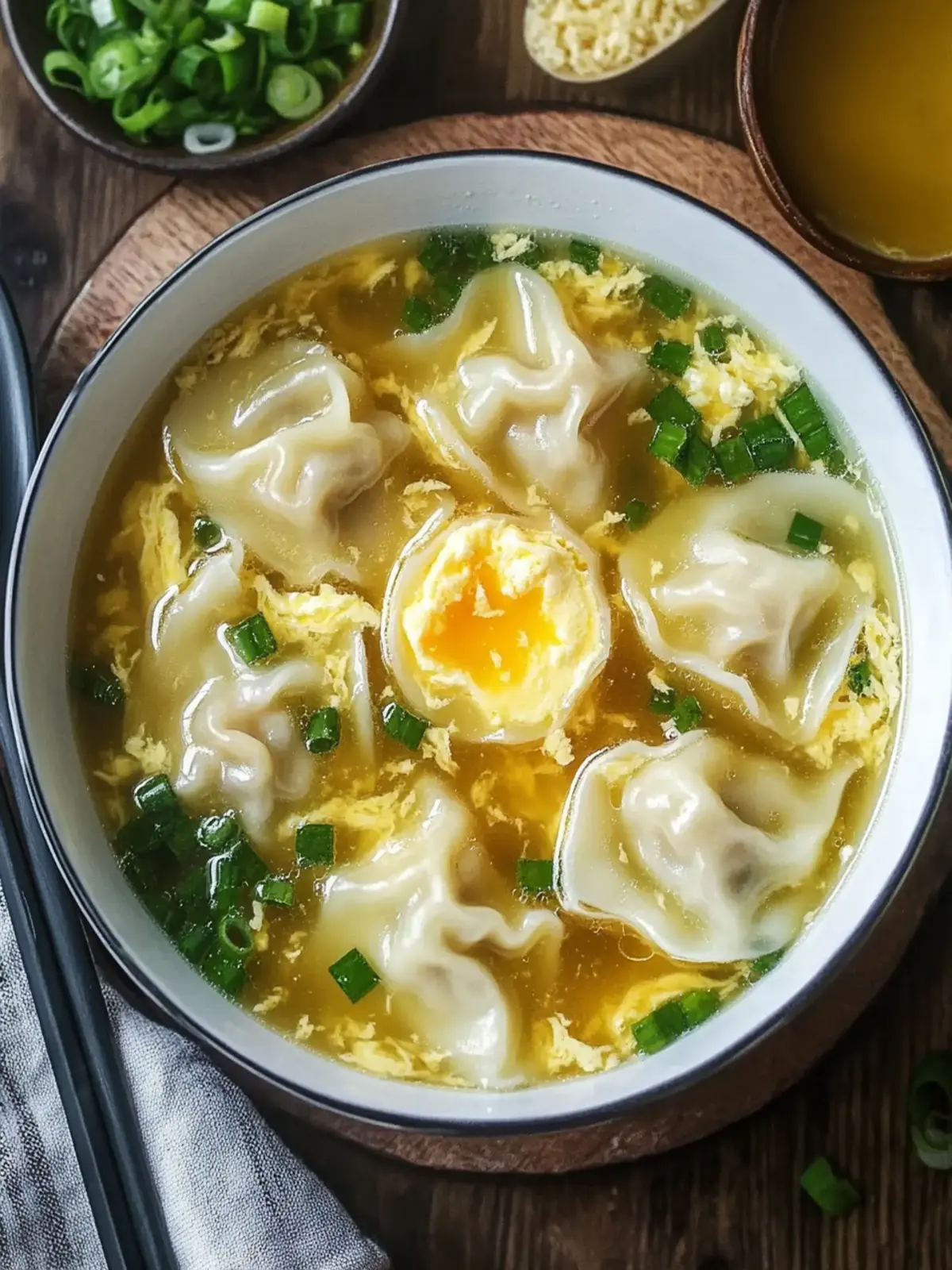 Chinese Wonton Egg Drop Soup