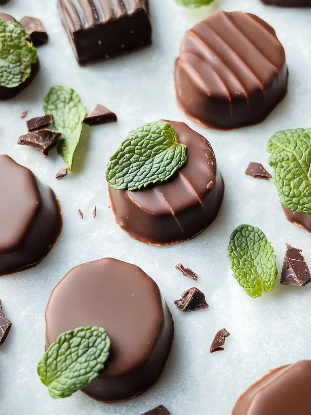 Homemade Andes Mint Chocolates
