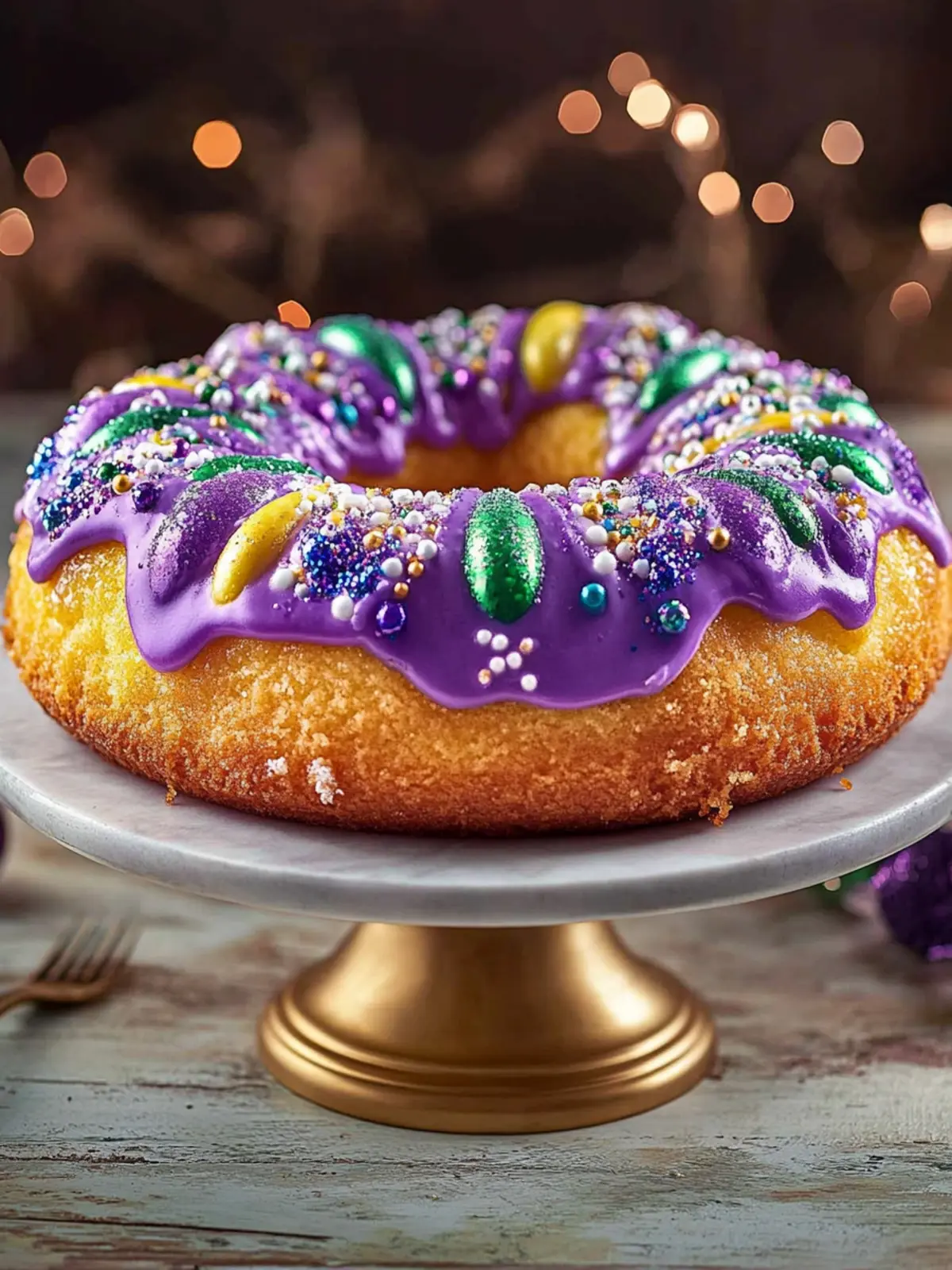 Classic Mardi Gras King Cake