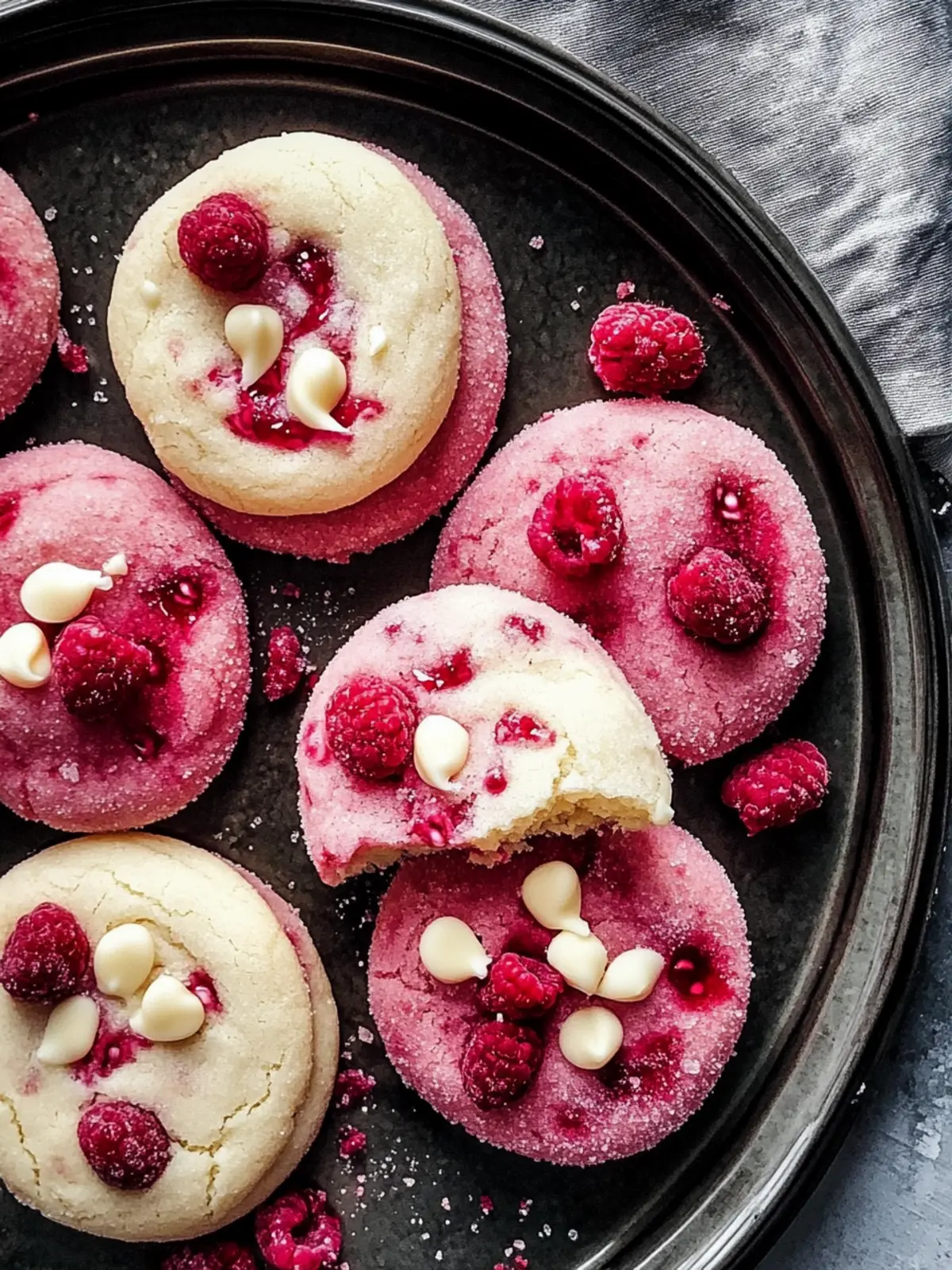 Raspberry White Chocolate Sugar Cookies