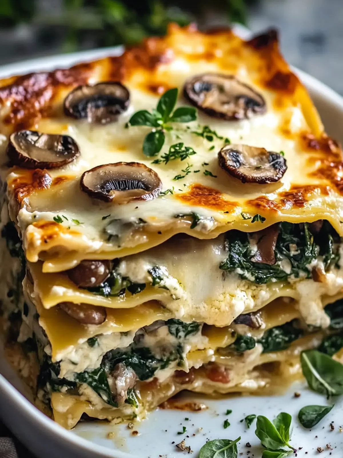 Mushroom and Spinach Lasagna