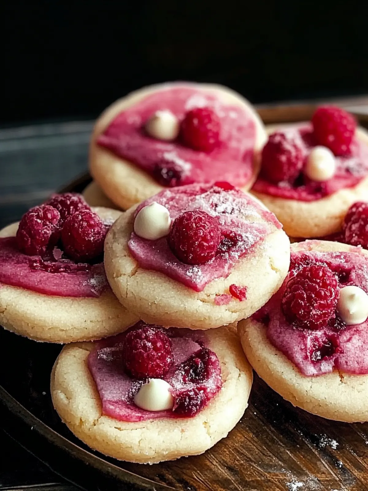 Raspberry White Chocolate Sugar Cookies