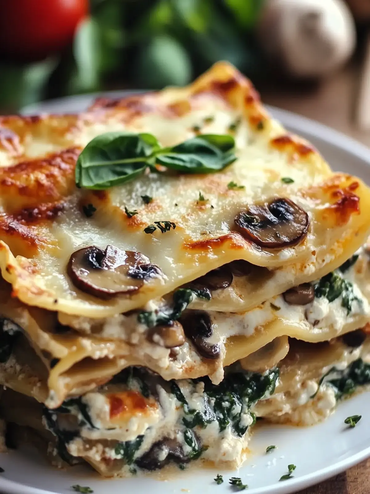 Mushroom and Spinach Lasagna