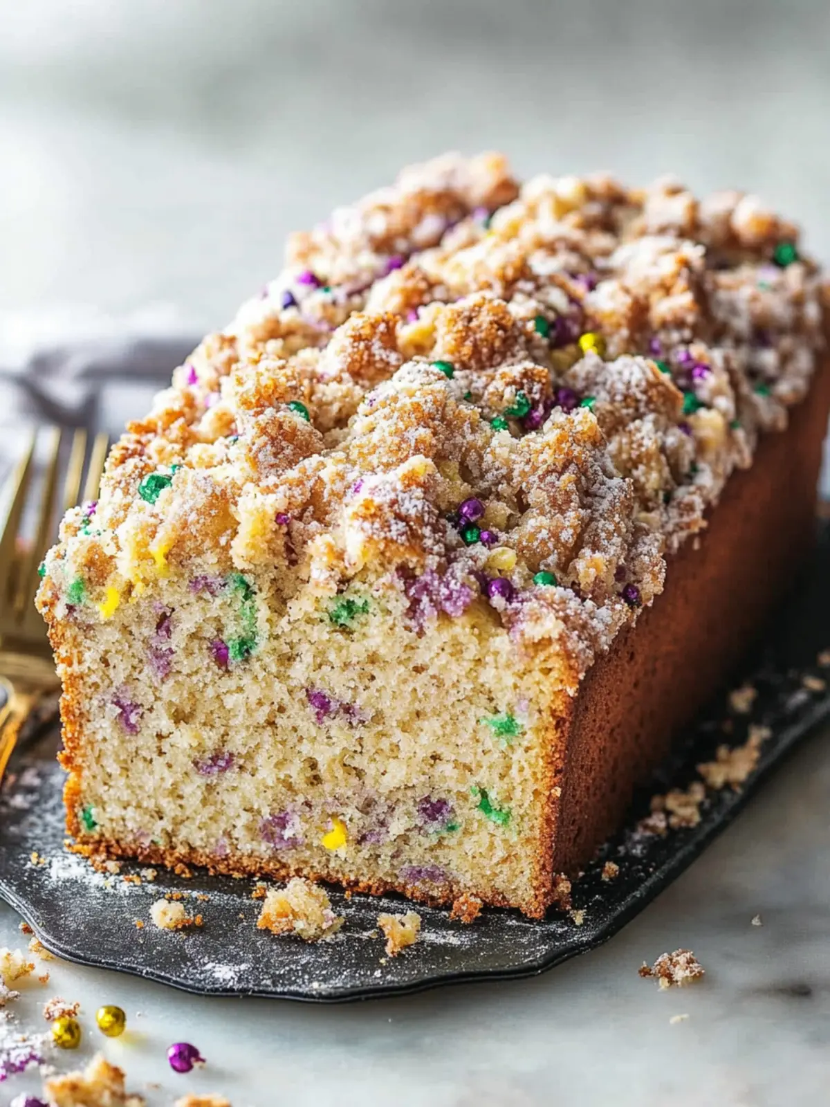 Mardi Gras Streusel Bread