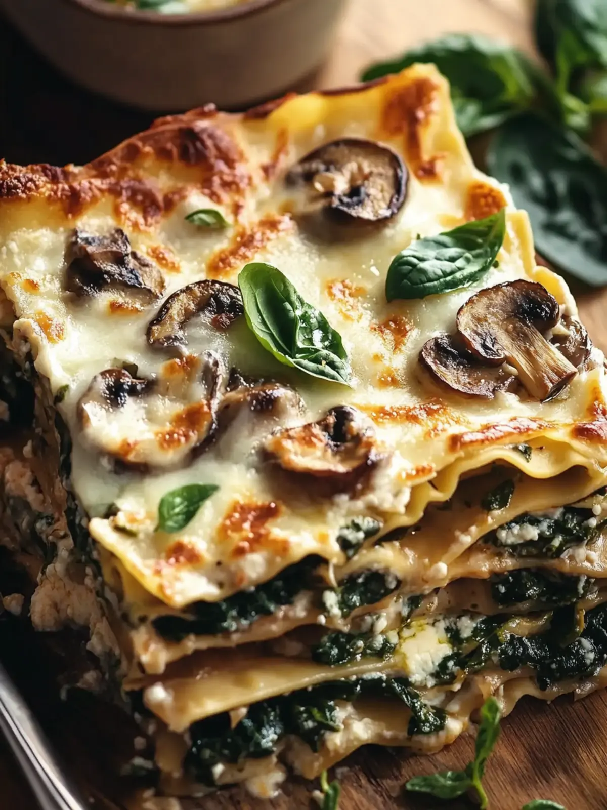 Mushroom and Spinach Lasagna