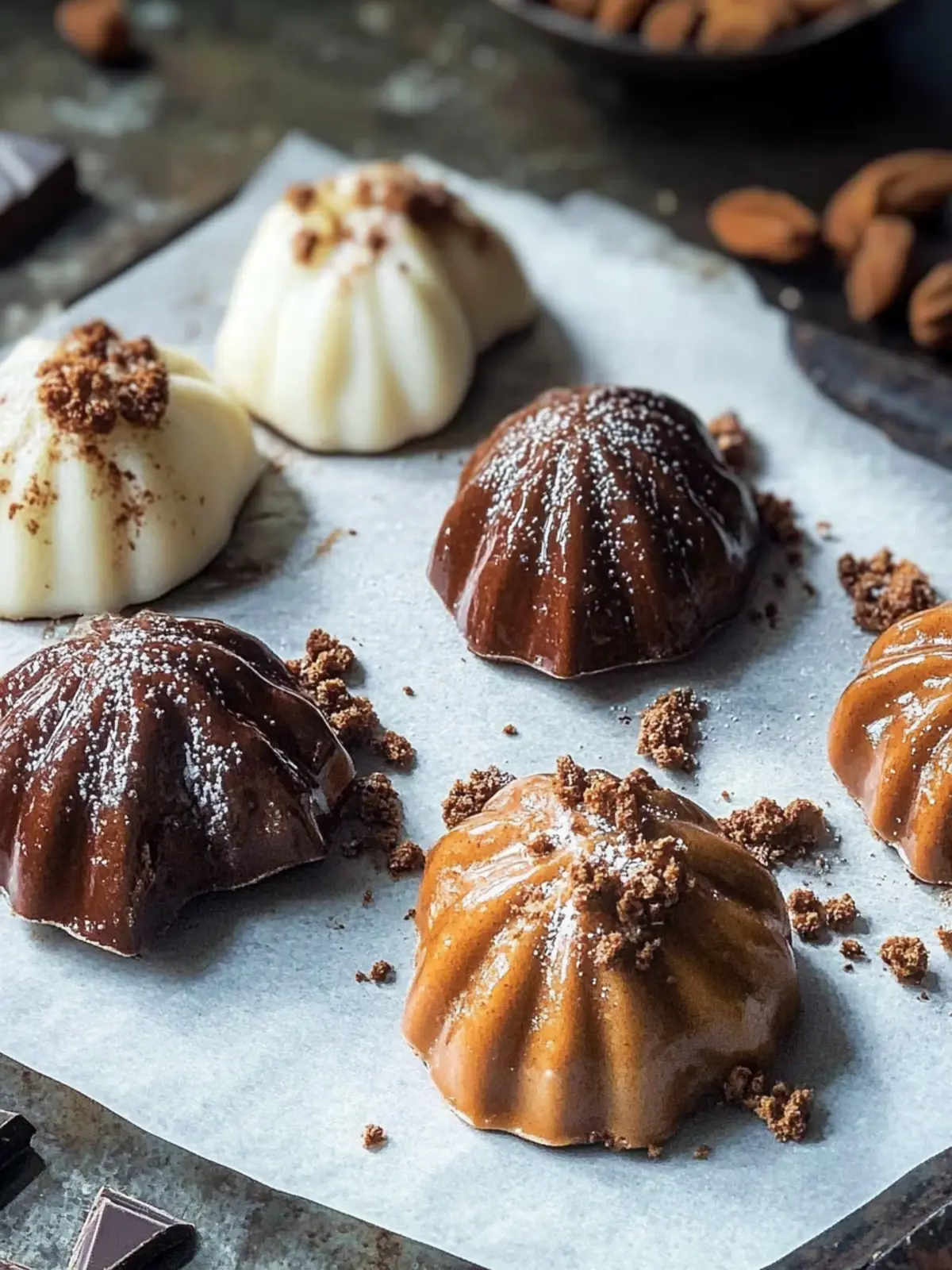 Kuih Bahulu with Chocolate