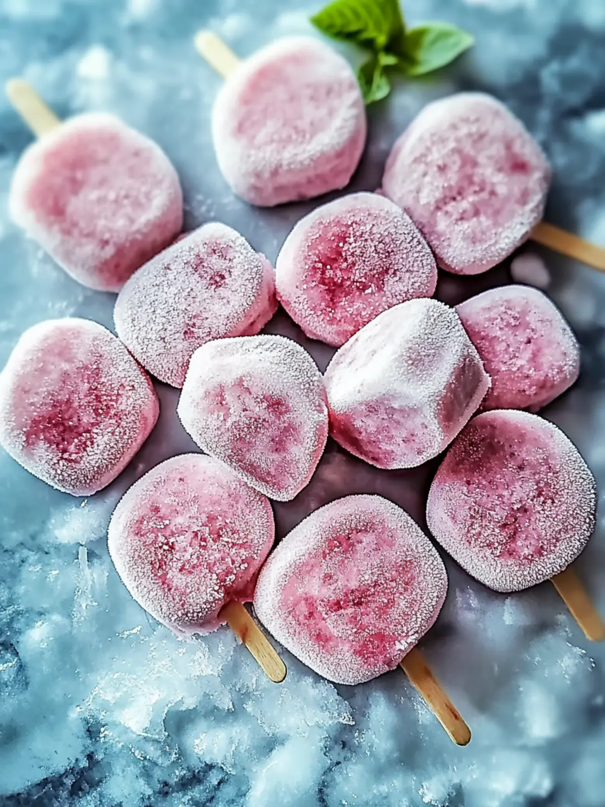 Frozen Rhubarb Yogurt Bites