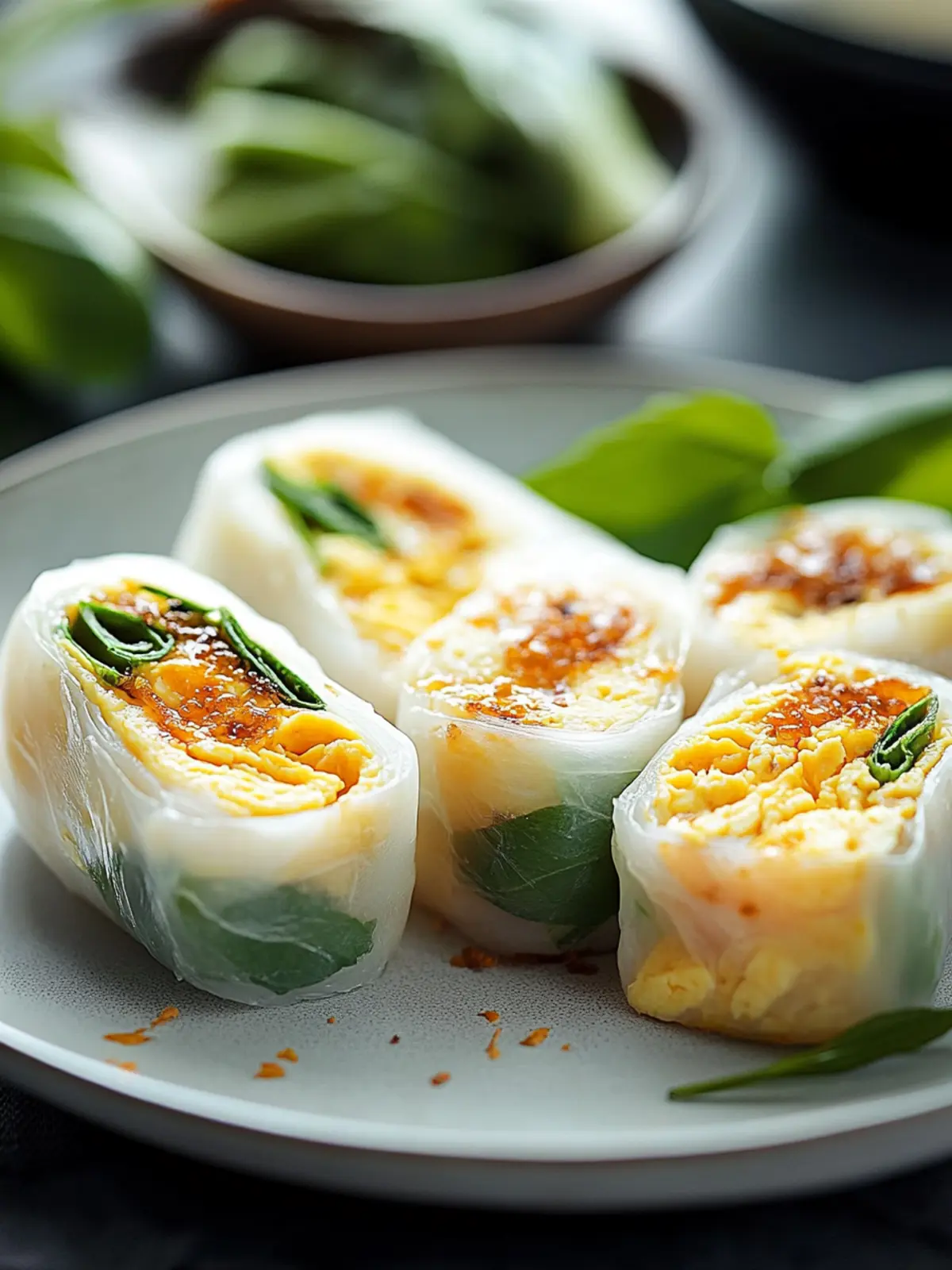 Crispy Rice Paper Egg Wraps