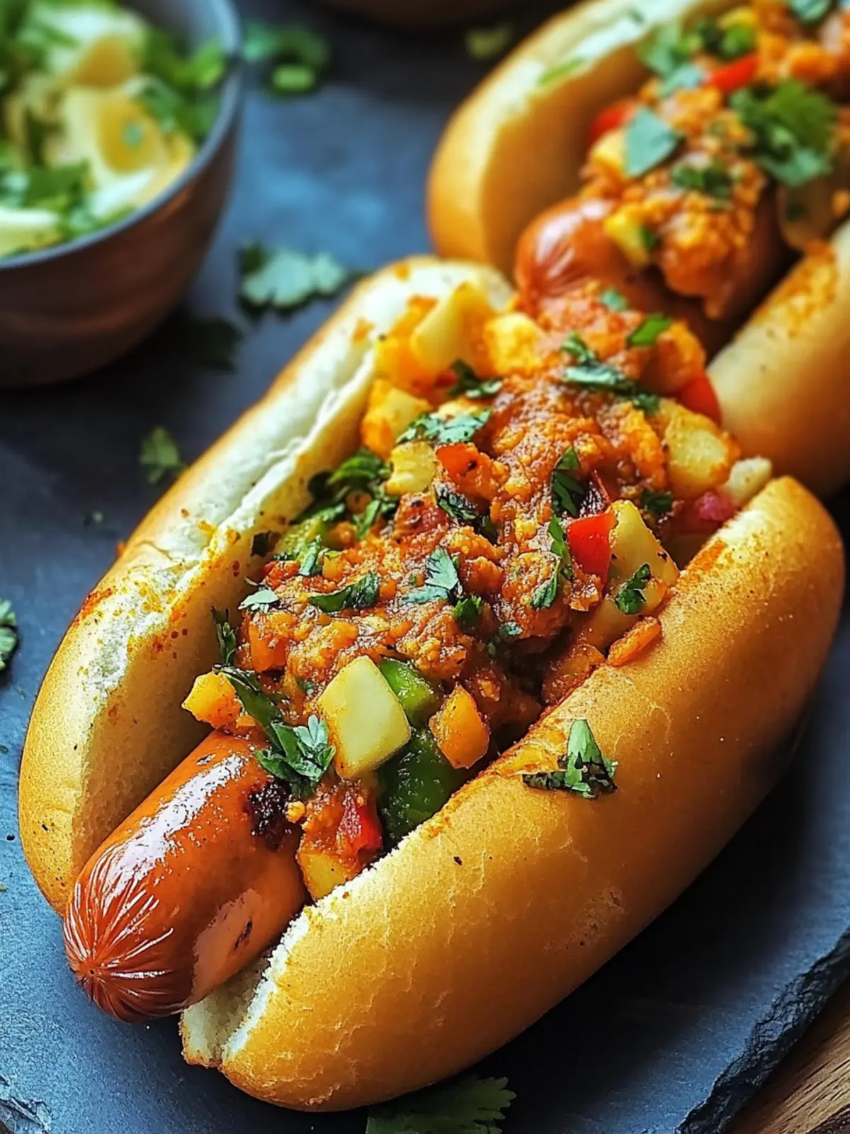 Peri Peri Paneer Hot Dogs