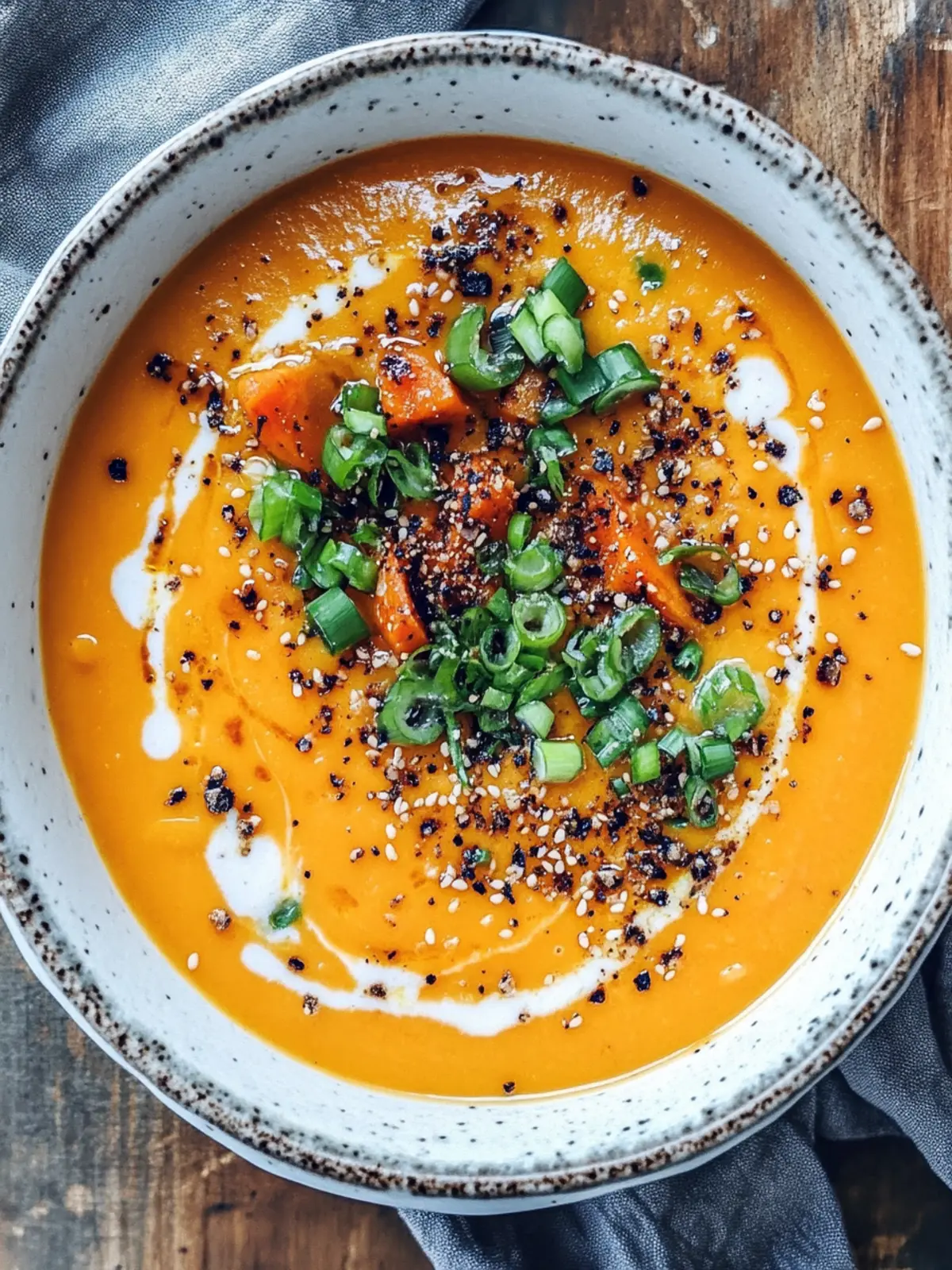 Spicy Miso Carrot Soup