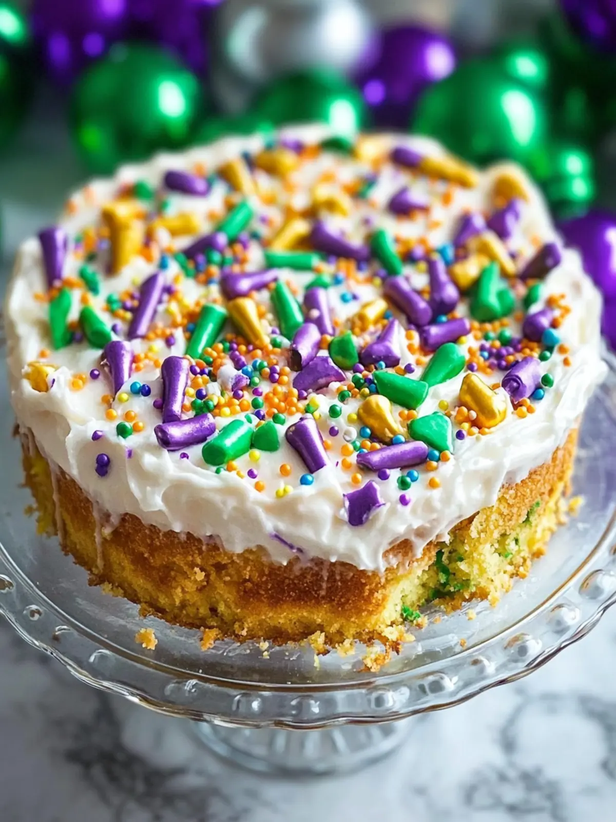 King Cake Poke Cake
