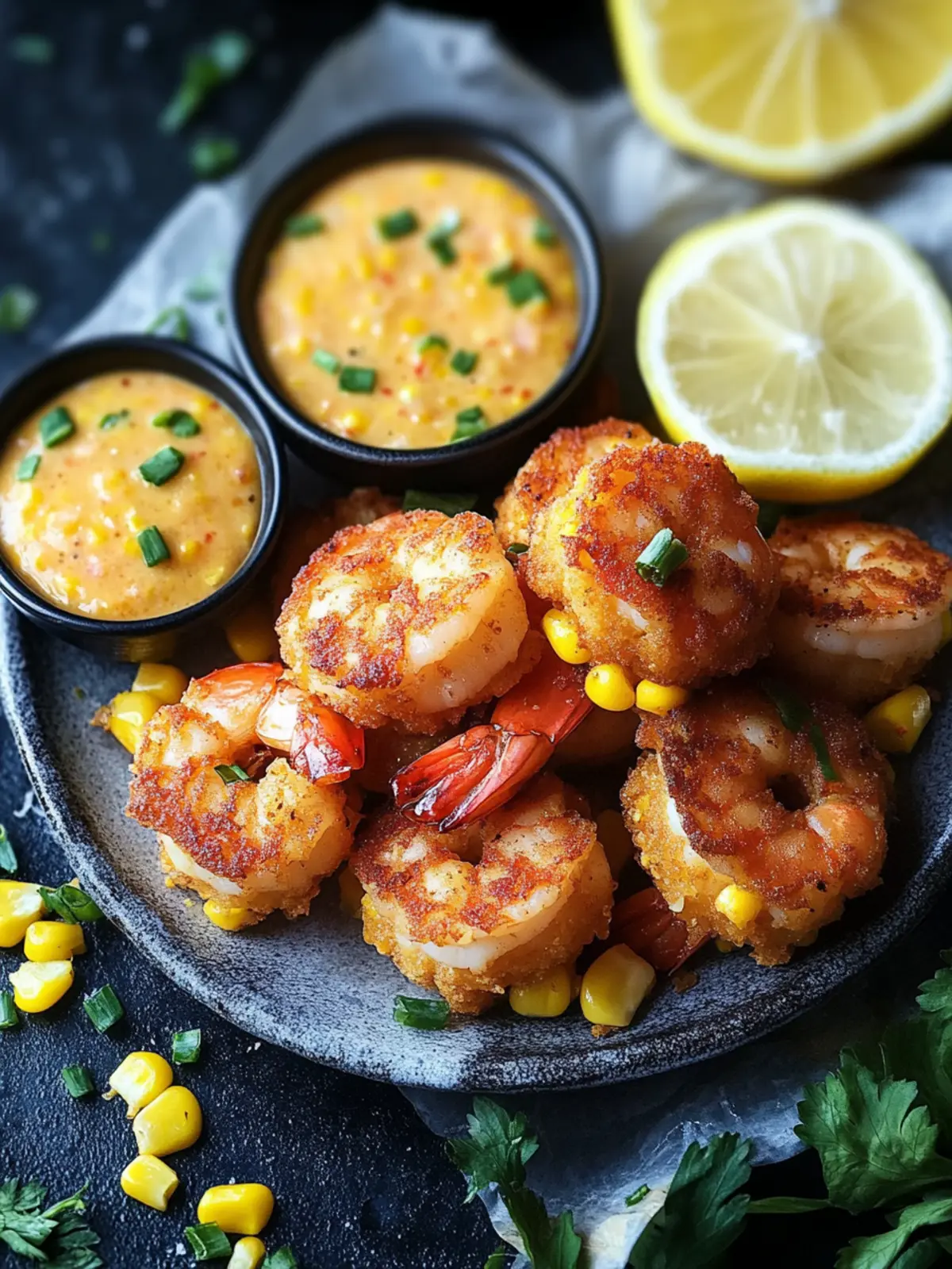 Cajun Shrimp and Corn Cakes
