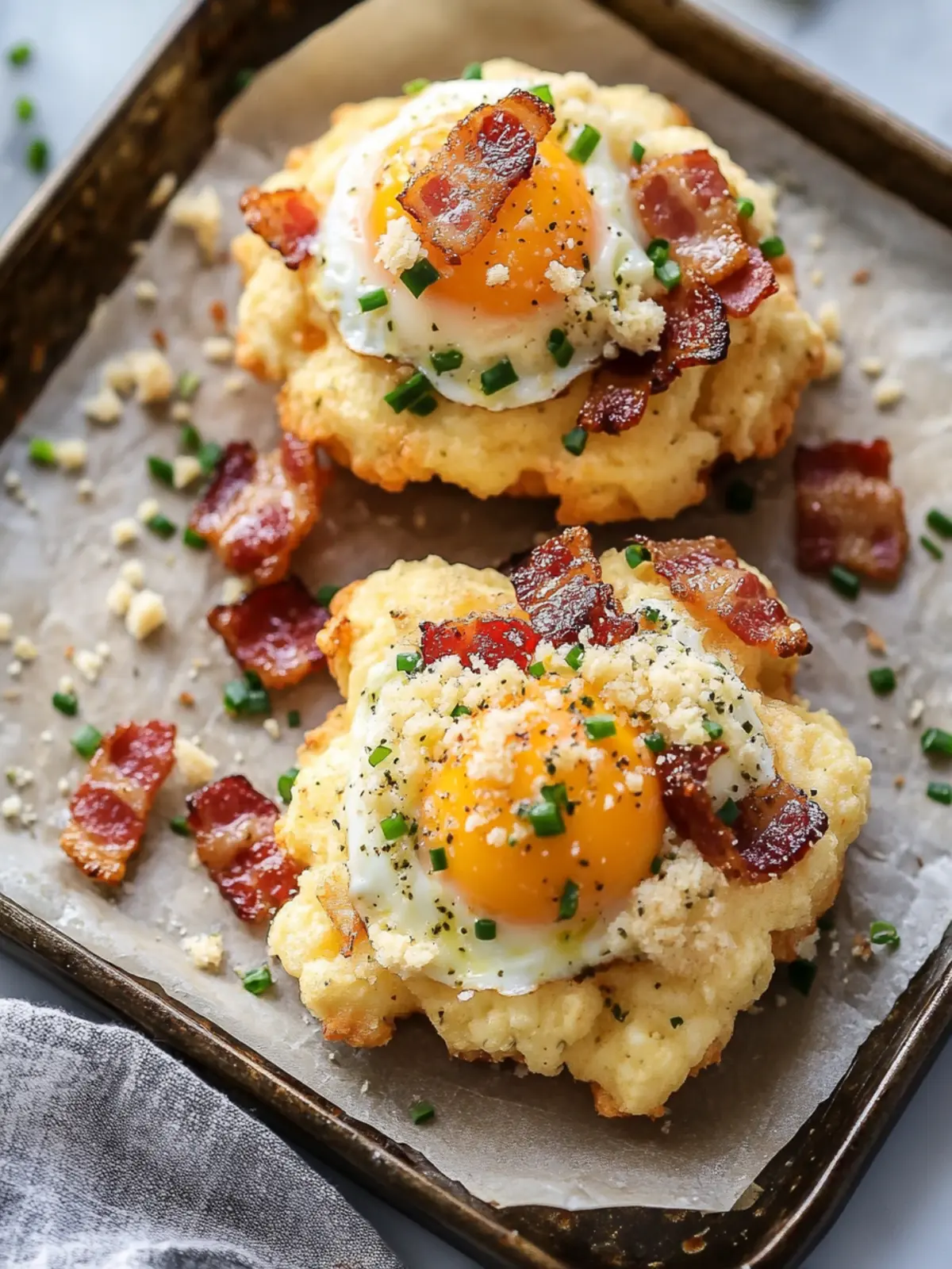 Bacon Parmesan & Chive Egg Clouds