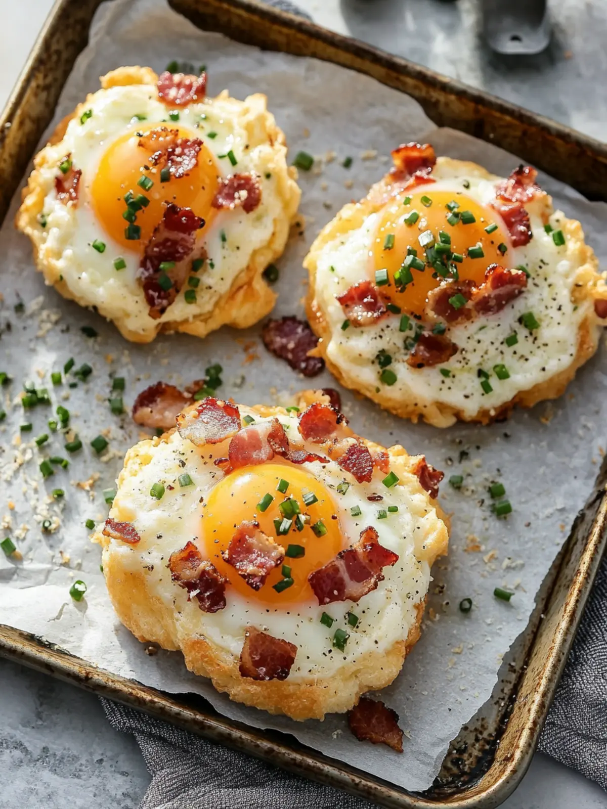 Bacon Parmesan & Chive Egg Clouds