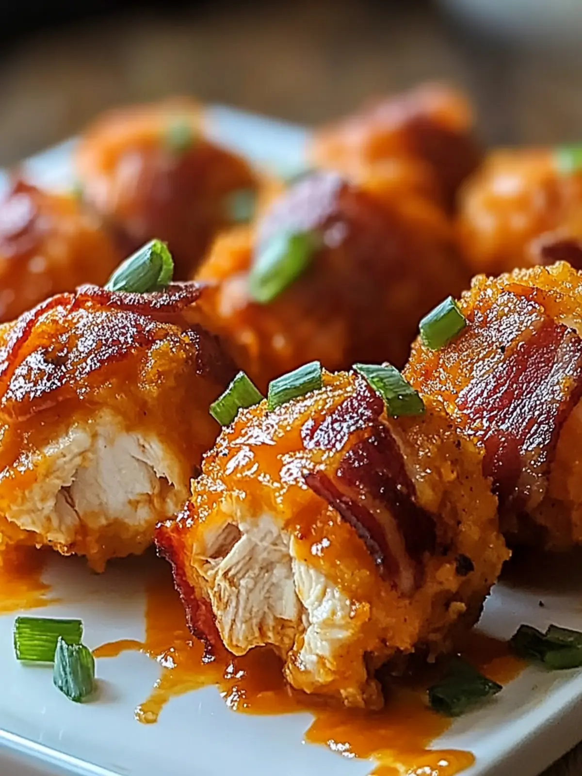 Buffalo Chicken Bacon Bombs