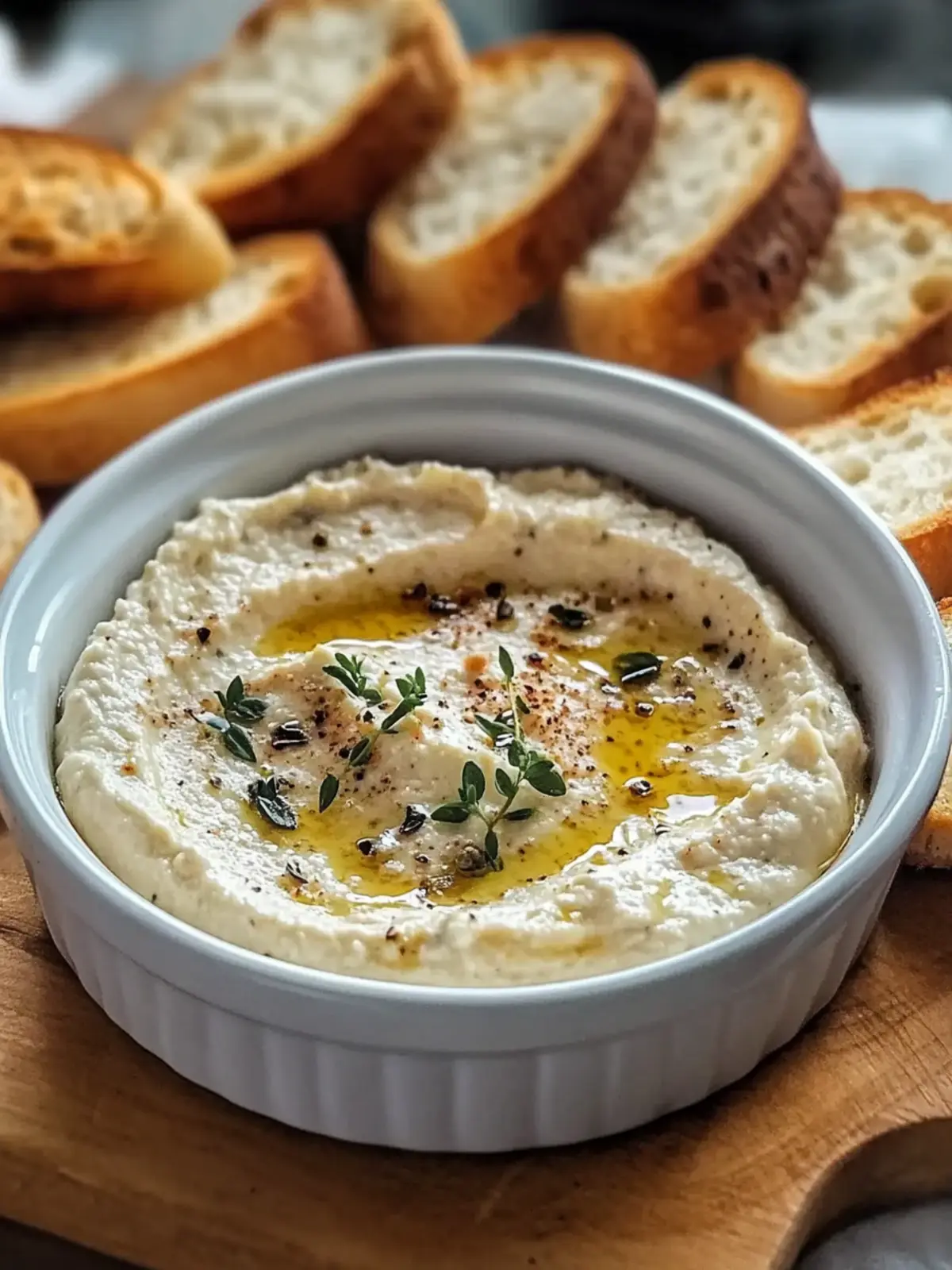 Warm Boursin Dip with Crostini