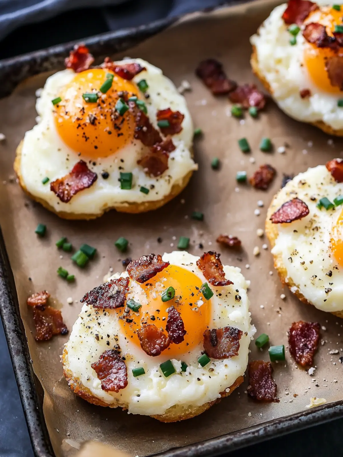 Bacon Parmesan & Chive Egg Clouds