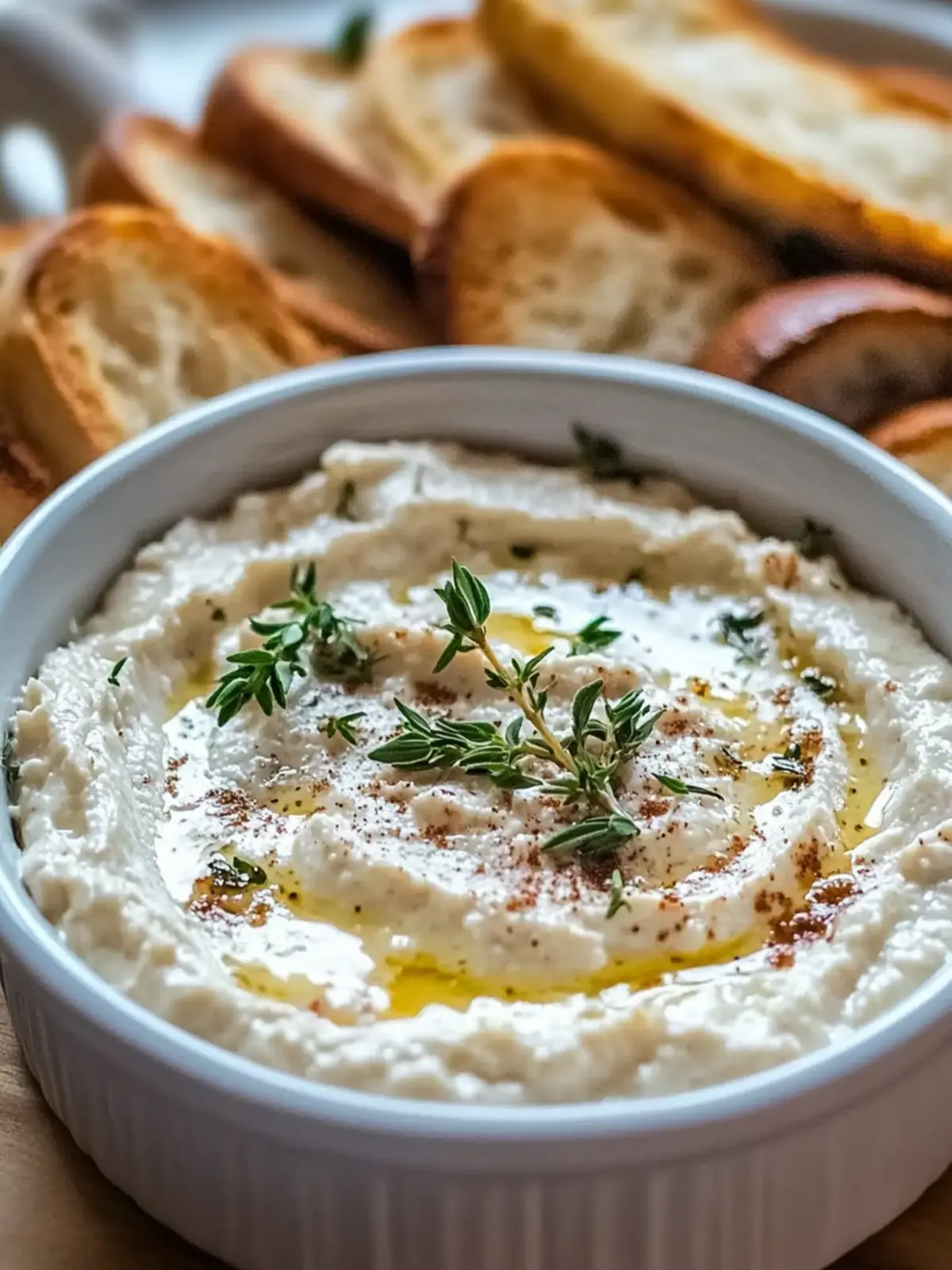 Warm Boursin Dip with Crostini