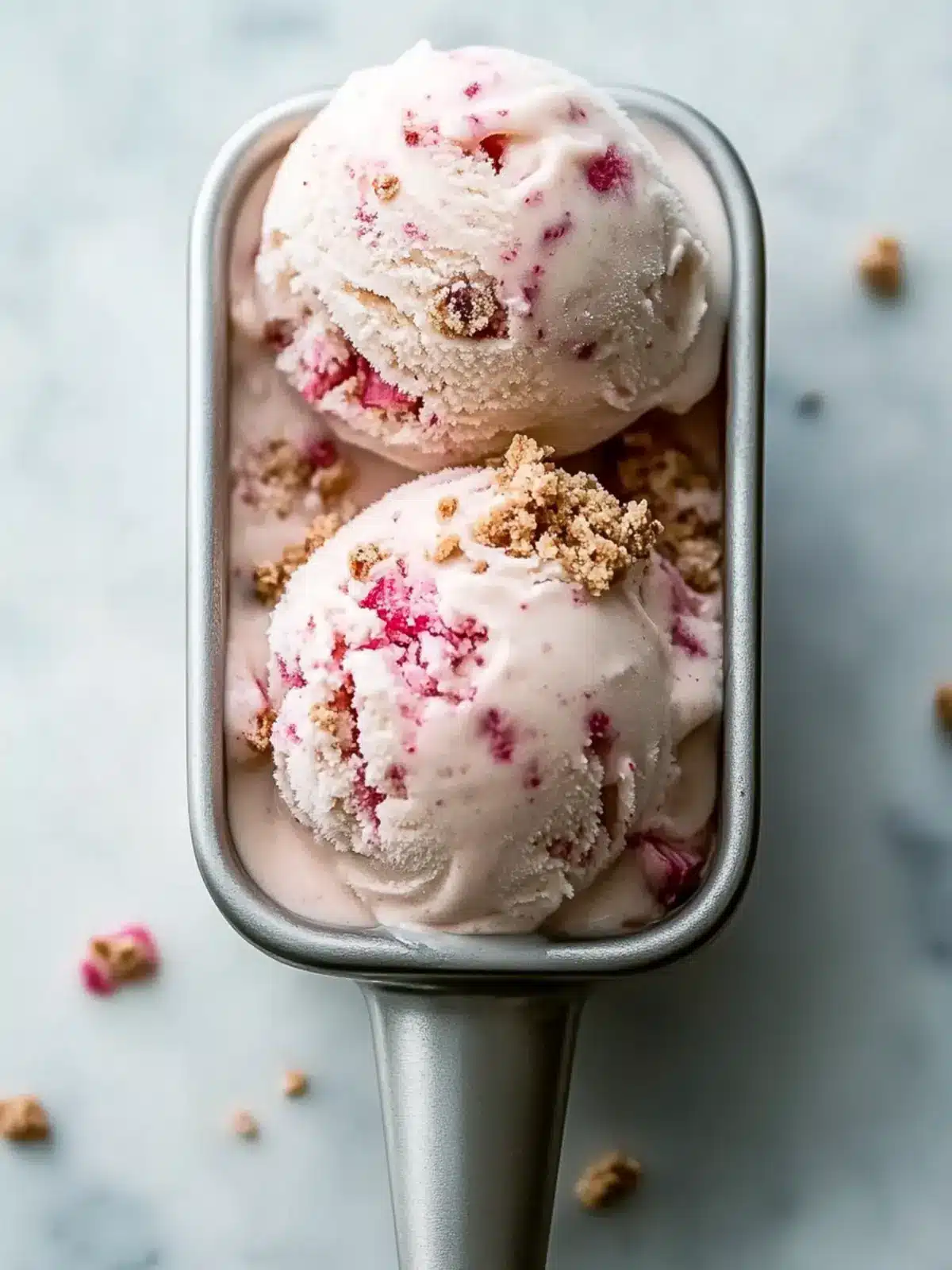 Rhubarb Crumble Ice Cream