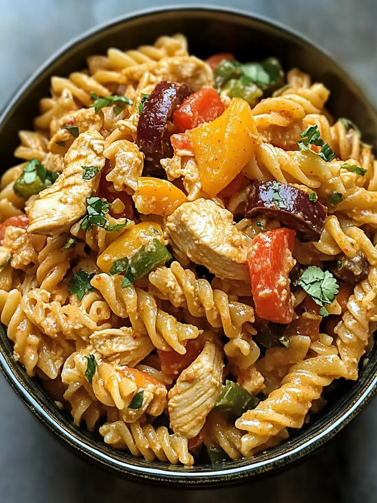 Chicken Fajita Pasta Salad
