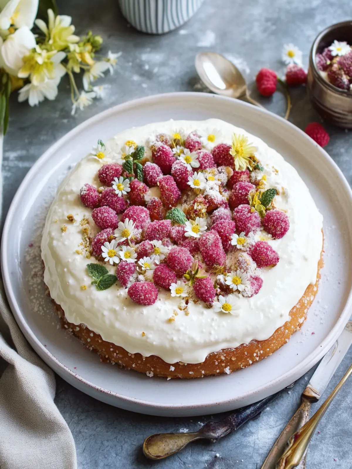 Basboussa with Cream