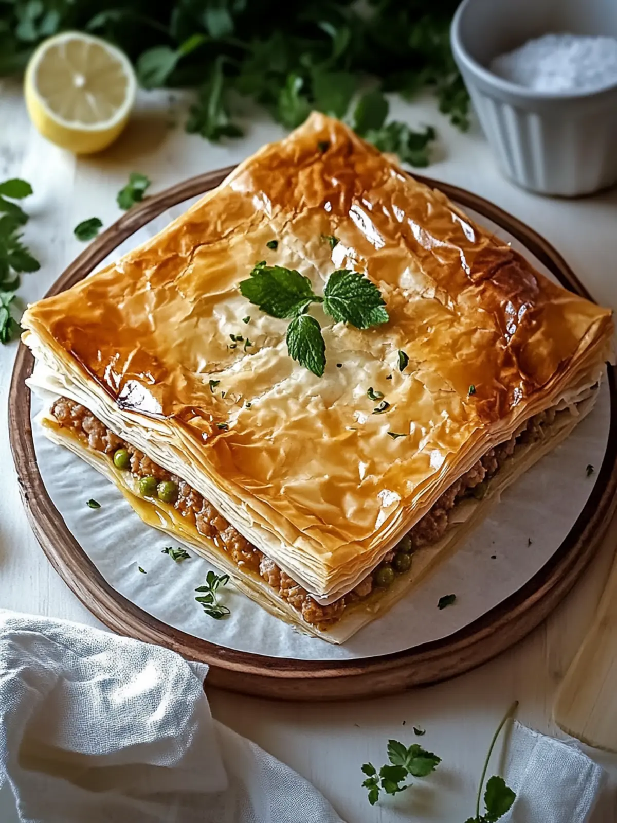 Phyllo Meat Pie