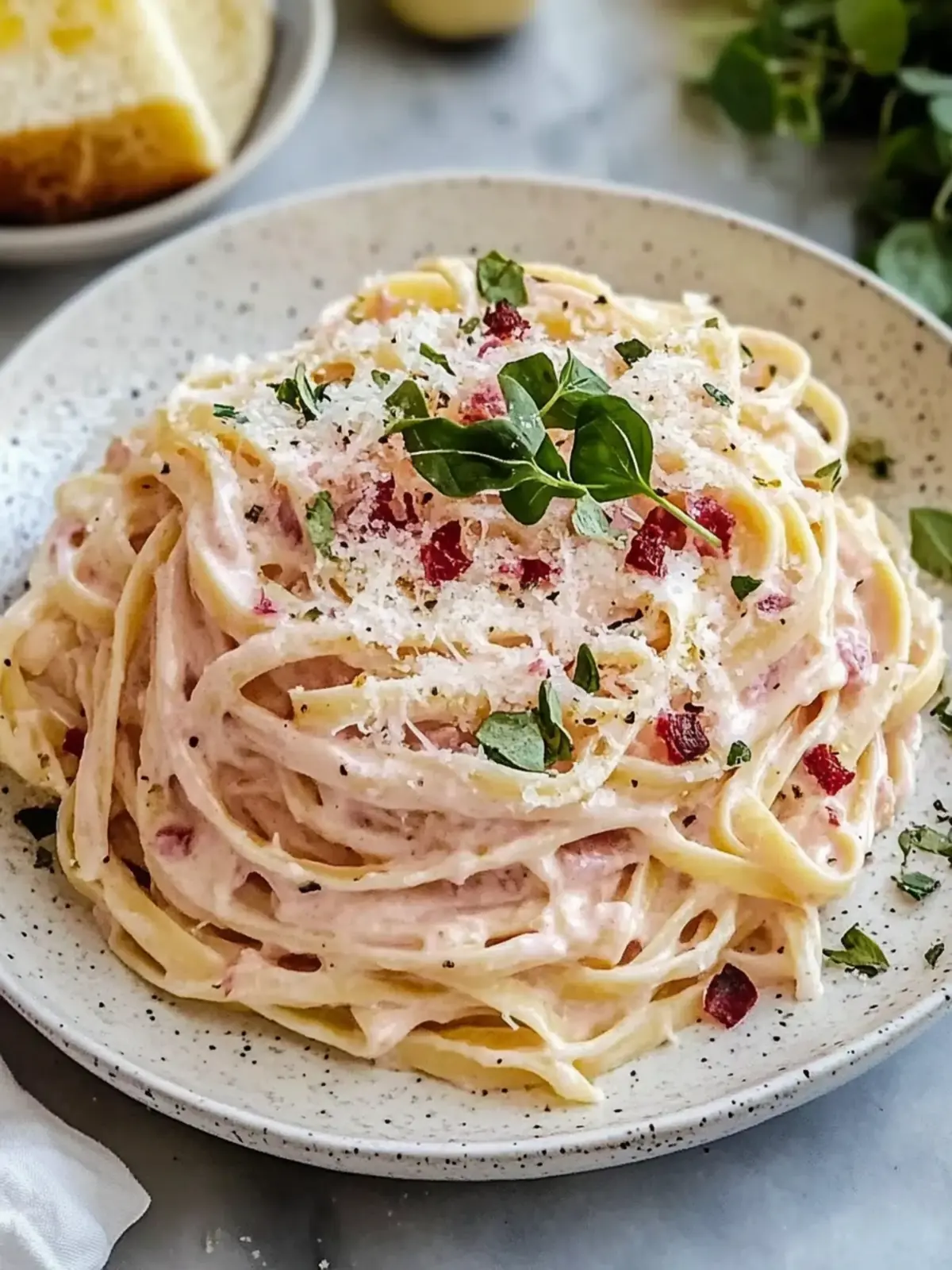 Creamy Pink Alfredo Pasta